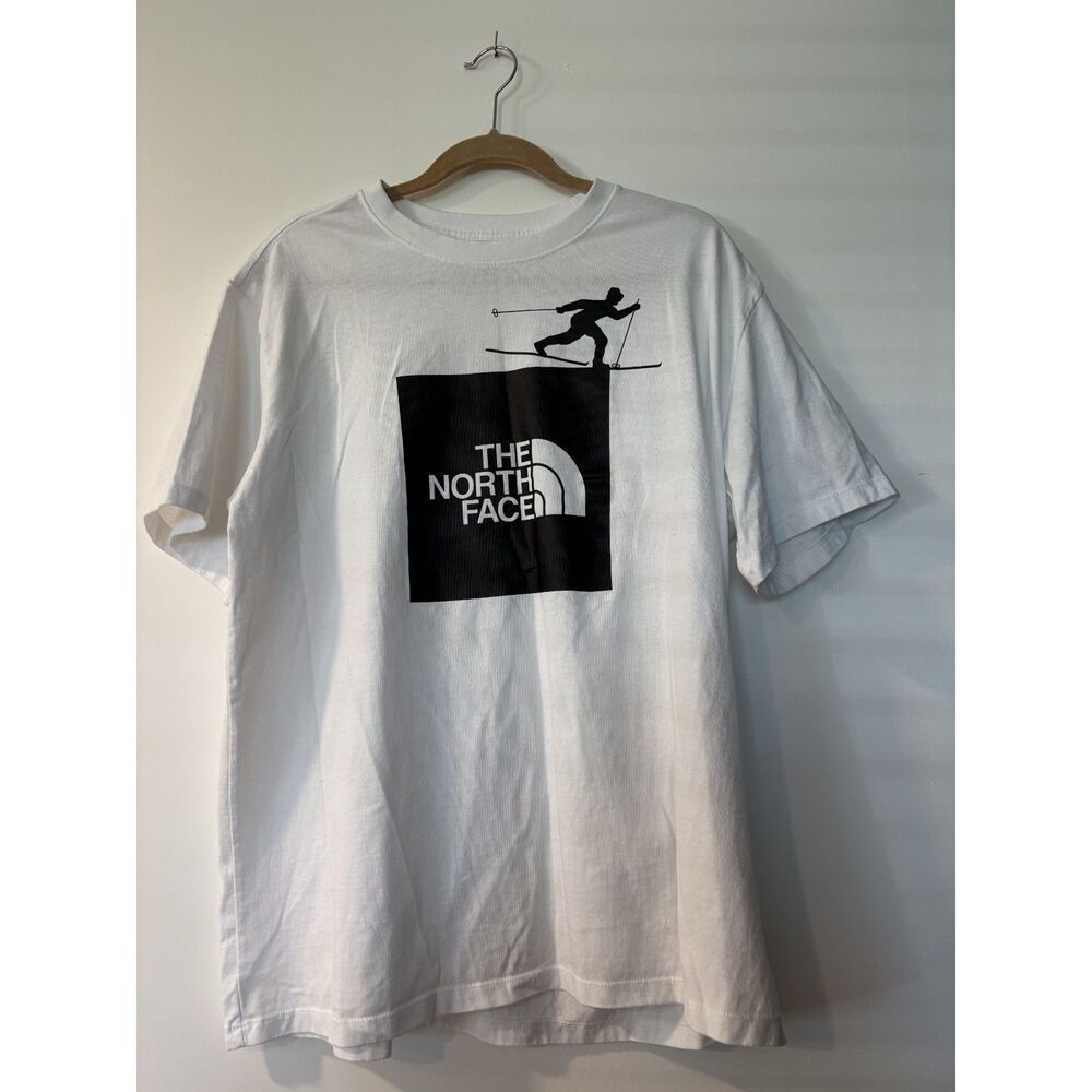 The North Face Mens XL White Graphic T Shirt Logo Outdoor Climbing